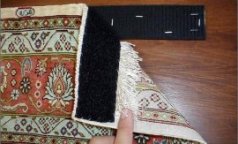 hang an oriental rug; velcro; hang carpet; hang rug with velcro
